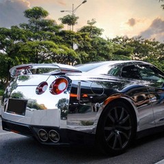 Car Vinyl Wrap Chrome Mirror Silver Self Adhesive DIY Decals Decoration 12″x60″