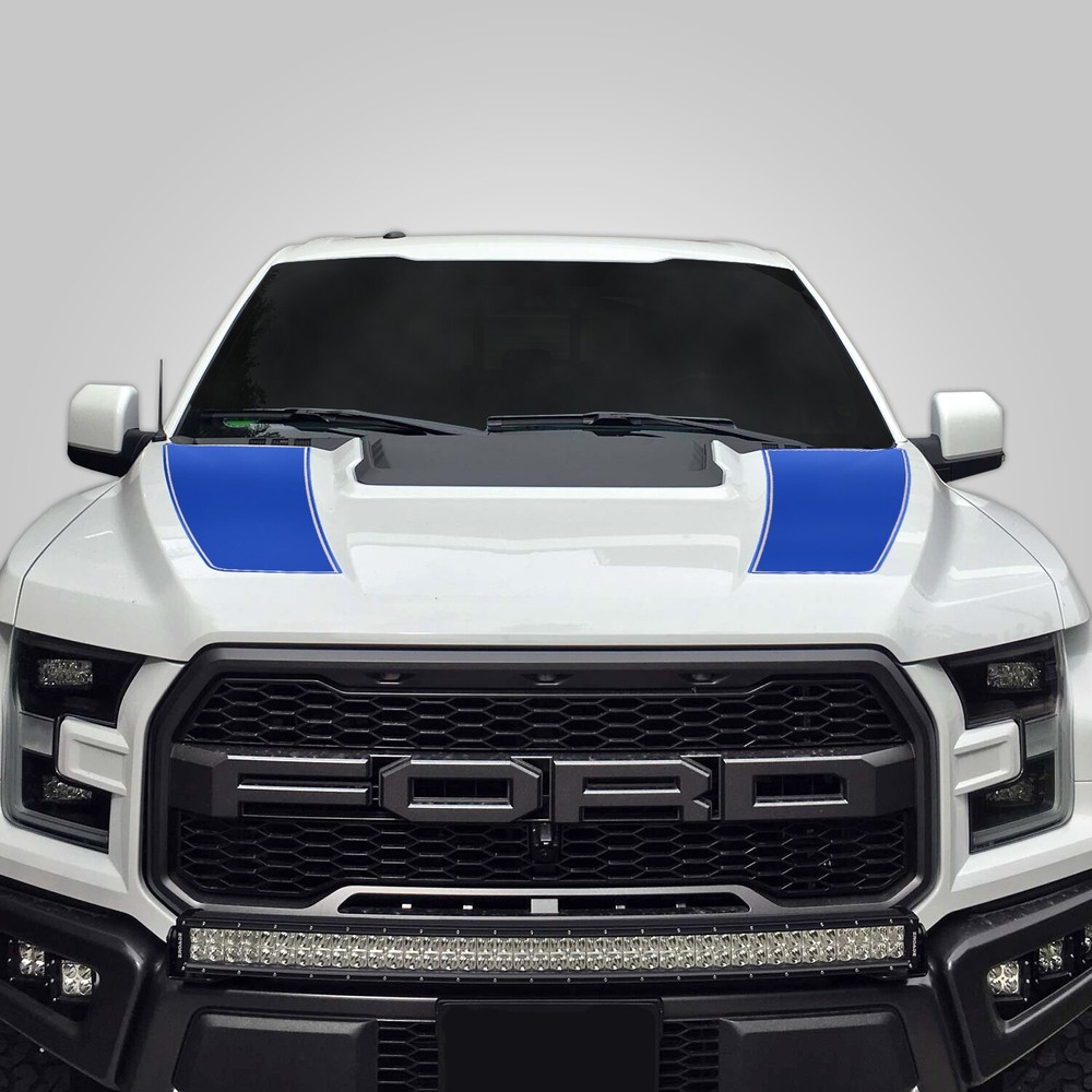 Hood Stripe kit for 2017 2018 2019 Ford Raptor F-150 Graphics Decals BLUE