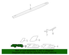 Genuine GM Pickup Box Side Rear Decal 25798301