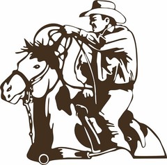 Cowboy Hat Horse Rodeo Roping PRCA Car Truck Window Laptop Vinyl Decal Sticker