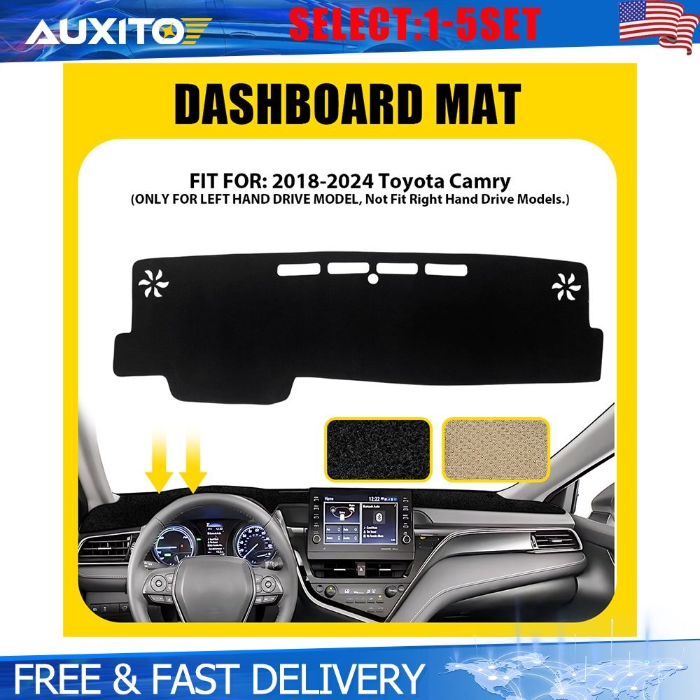 Anti-slip Black Dashboard Pad Dash Cover Mat Pad Fit For 18-24 Toyota Camry 1-5X