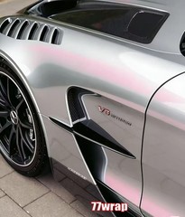 50FT x 5FT PET Silver Pink Magic Glossy Metallic Pearl Car Vinyl Wrap Sticker US