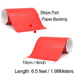 2x 4″ x 78″ DIY Matte Red Racing Stripes Car Hood Vinyl Tape Sticker Body Decals