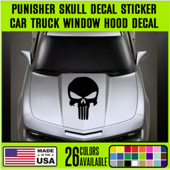 12″ to 30″ Large Punisher Skull Decal Sticker Vinyl Car Truck Window – SK4
