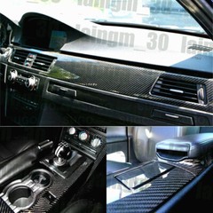 Car Stickers Carbon Fiber Vinyl 12″x60″ 5D Ultra Shiny Gloss Glossy Wrap Black