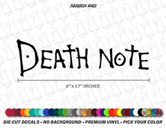 Death Note Title Logo Anime Sticker Vinyl Decal for Binders, PC, Cars, Books