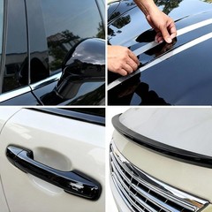 Gloss Black Vinyl Wrap for Chrome Delete 4in x 30′ Car Window Trim Blackout Tape