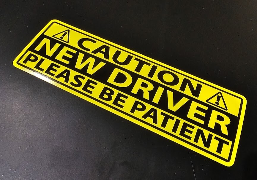Caution Bumper Sticker New Driver Please Be Patient Truck Car Vinyl JDM Decal