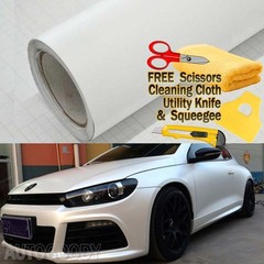 108″x60″ Matte Flat White Vinyl Film Wrap Sticker Decal Bubble Free Air Release