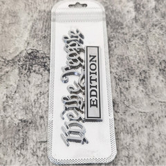 2Pcs 3D Zinc Alloy نحن الشعب EDITION Metal Letter Badge Car Emblem Bumper Decal
