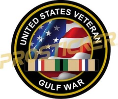ProSticker 1129 (One) 4″ US Veteran Gulf War Flag Decal Sticker