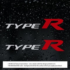 (2x) Type R Decal Vinyl Stickers for FD2 FN2 FK2 for Civic JDM Sport Cars