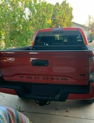 BLACK Tailgate Insert Letters Decal Vinyl Stickers for Toyota Tacoma 2016-22 New
