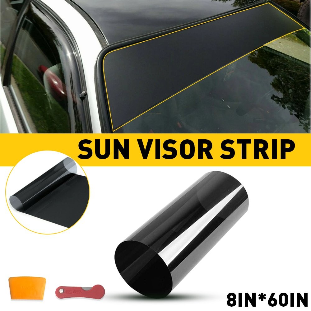 Sun Strip Visor Premium Vinyl Decal 60″x8″ Windshield Banner Cast PVC Film S