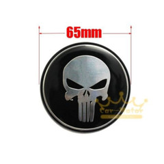 4PCS 2.5″/ 65MM Skull Car Wheel Center Cap Badge Vinyl Decal Stickers
