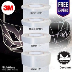 SILVER WHITE Weatherproof REFLECTIVE Adhesive 3M Vinyl Tape Sticker Various size