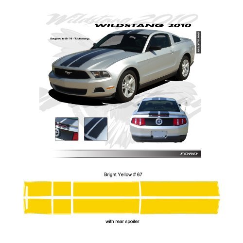 Ford Mustang 2010-2012 Wildstang Dual Stripe Graphic Kit – Bright Yellow
