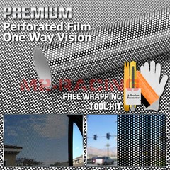 【One Way Vision】 Black Perforated Print Media Vinyl Window Sticker Sheet Film