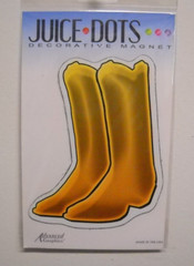 AGI Juice Dots Western Cowboy Boots White Trim Car Magnet Indoor Outdoor