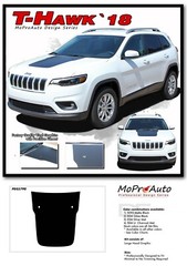 2018 2019 2020 Jeep Trailhawk Cherokee Hood Decal 3M Pro Vinyl Graphics Stripes