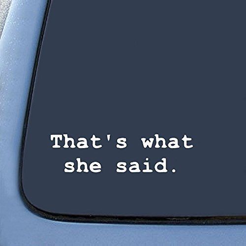 That’s What She Said – Office Sticker Decal Notebook Car Laptop 6″ White