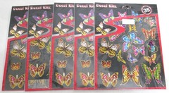 Chroma Graphics Decal Kitz Metallic Butterflies Car, Mirror, Glass 5 Packs New