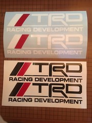 TRD Racing Development (2 PACK) 9″ BLACK Emblem Vinyl Sticker Decal VVT-i Supra