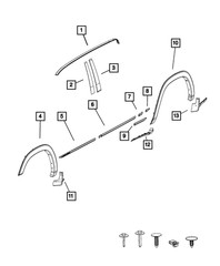 Genuine Mopar B Pillar Applique Right 68292936AC