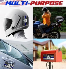 3PCS Thin Blue Line Sticker Code 4, American Flag Thin Blue Line Car Decal, Poli