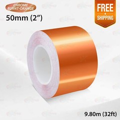 CHROME BURNT-ORANGE 2″ 50mm PIN STRIPE Car Model Streamline TAPE Vinyl Sticker