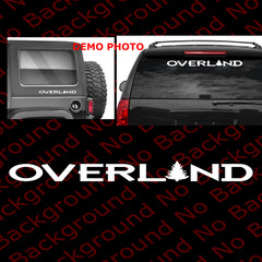 Overland Die Cut Car Window Vinyl Decal for Off Road 4Runner Tacoma Tundra JW017