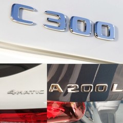 Chrome For Mercedes A170 B170 C270 E270 G270 ML270 CLK270 GLK270 4MATIC Emblems/