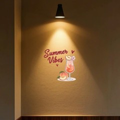 Summer Drinks Stickers Vinyl Customizable Self-adhesive for Car windows