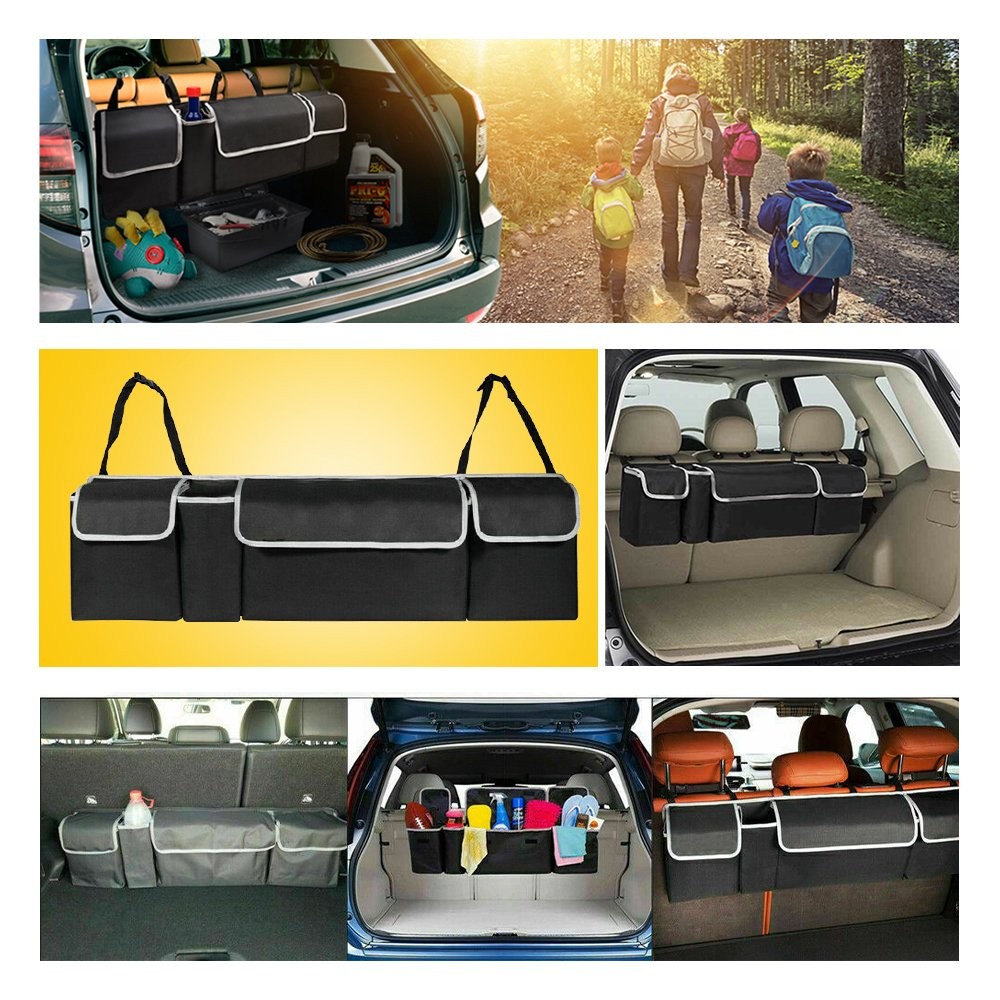US Car Trunk Organizer Oxford Interior Back Seat Bag Storage 4Pocket Large Space