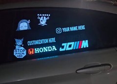 Kuromi LED Car decal