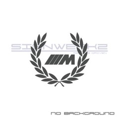 M Racing Wreath Decals Stickers BMW Motorsport M power M2 M3 M4 M5 M6 X5 X6 Pair