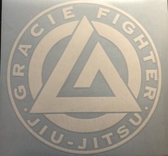 Gracie Fighter Jiu Jitsu Self-adhesive Vinyl Decal – MMA – Brazilian JJ – Mixed