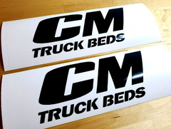 CM truck bed decals Stickers Gloss black 10″ (2) FAST USA