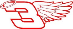 3 Dale Earnhardt wing Nascar in memory vinyl racing decal sticker