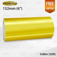 CHROME GOLD 6″ 152mm PIN STRIPE Car Model Streamline TAPE Decal Vinyl Sticker