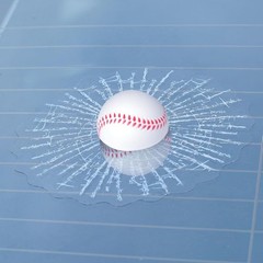 Durable Funny Baseball 3D Car Sticker – Waterproof & Easy to Apply