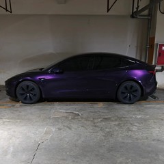 For Tesla 3 2020-2024 DIY PreCut PPF Vinyl Wrap Color Change Midnight Purple