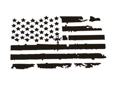 DIY White Waterproof US Flag Graphics Sticker for Jeep Car SUV Truck Hood Trunk