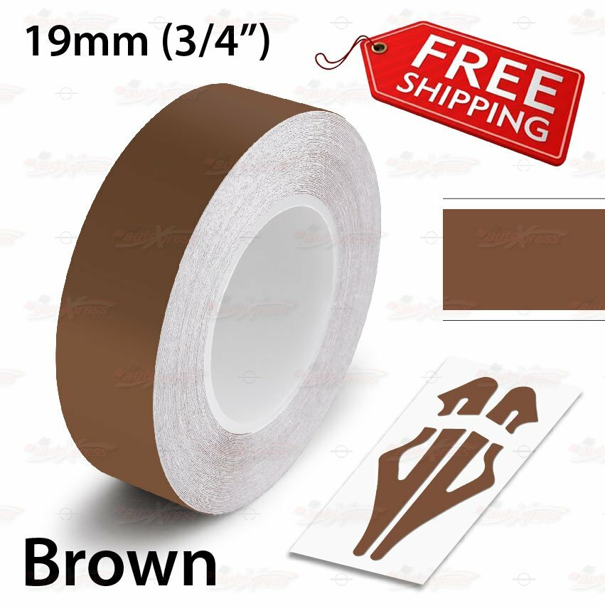 BROWN 19mm 3/4″ Roll PIN STRIPE Car Striping Trim Line TAPE Decal Vinyl Sticker