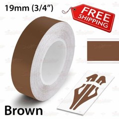 BROWN 19mm 3/4″ Roll PIN STRIPE Car Striping Trim Line TAPE Decal Vinyl Sticker