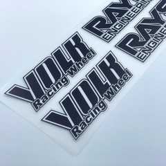 NEW 8pcs JDM Japan Black Rays Engineering VOLK Racing TE37 Wheel decals sticker