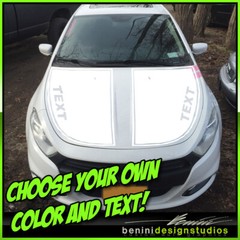 Hood Blackout Racing Stripes Blackout Graphics – Fits 2013-2016 Dodge Dart