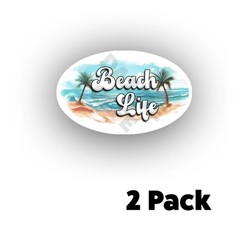 Beach Life DECAL STICKER Beach Bum USA MADE TRUCK HELMET VEHICLE CAR MULTI PACK