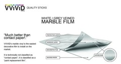 VVivid White Black-Veined Marble Vinyl Wrap Architectural Film | V128