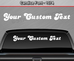 #1074 Custom Text Letters Personalized Decal Sticker Vinyl Windshield Window Car